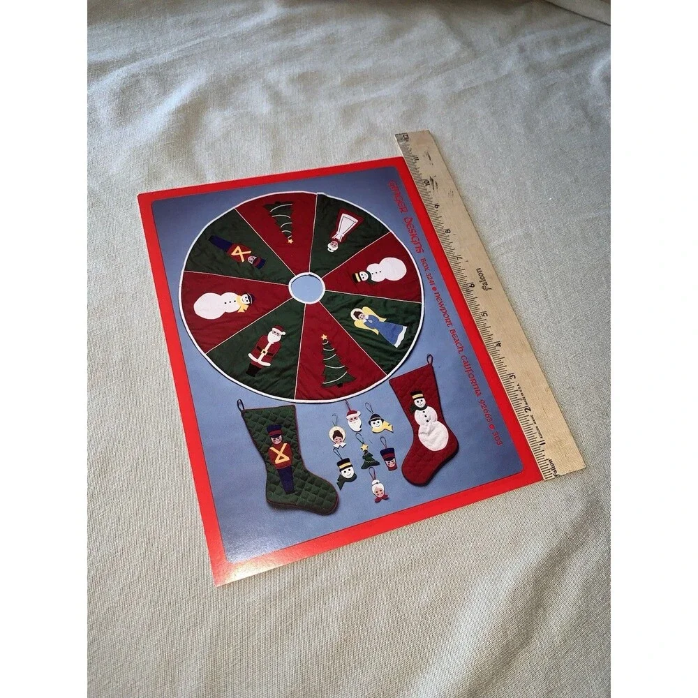 CHRISTMAS GINGER DESIGNS Applique Patterns EUC